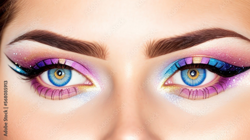 close up of a female eye with makeup close up of a female eye with makeup