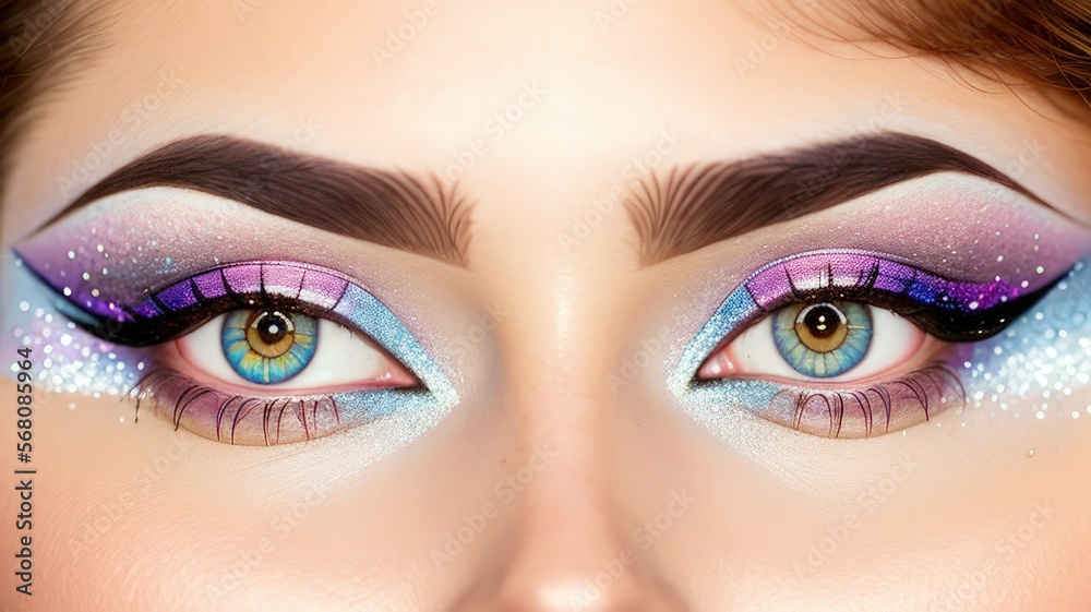 close up of a female eye with makeup close up of a female eye with makeup