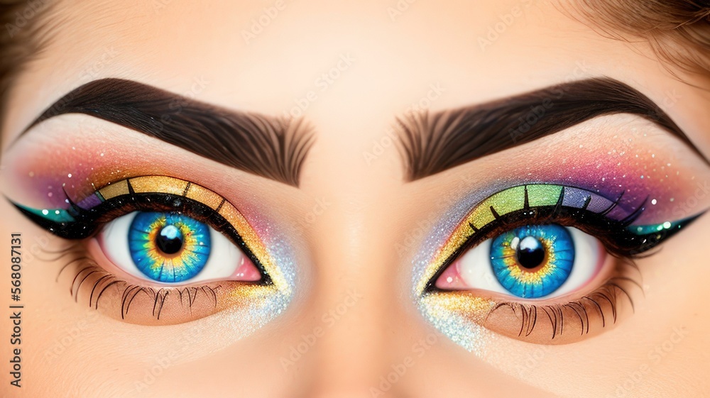 close up of woman eye with makeup close up of woman eye with makeup