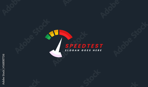 speed logo design template. fast logo design template. speedometer vector icon