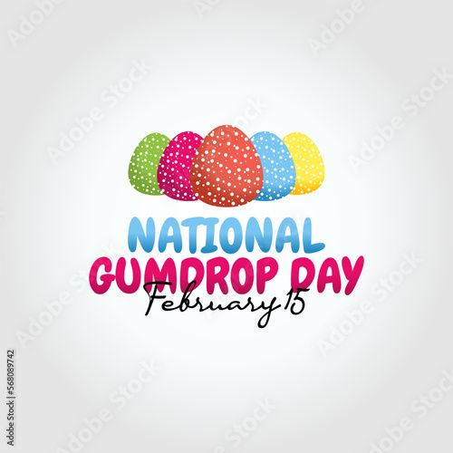 vector graphic of national gumdrop day good for national gumdrop day celebration. flat design. flyer design.flat illustration.