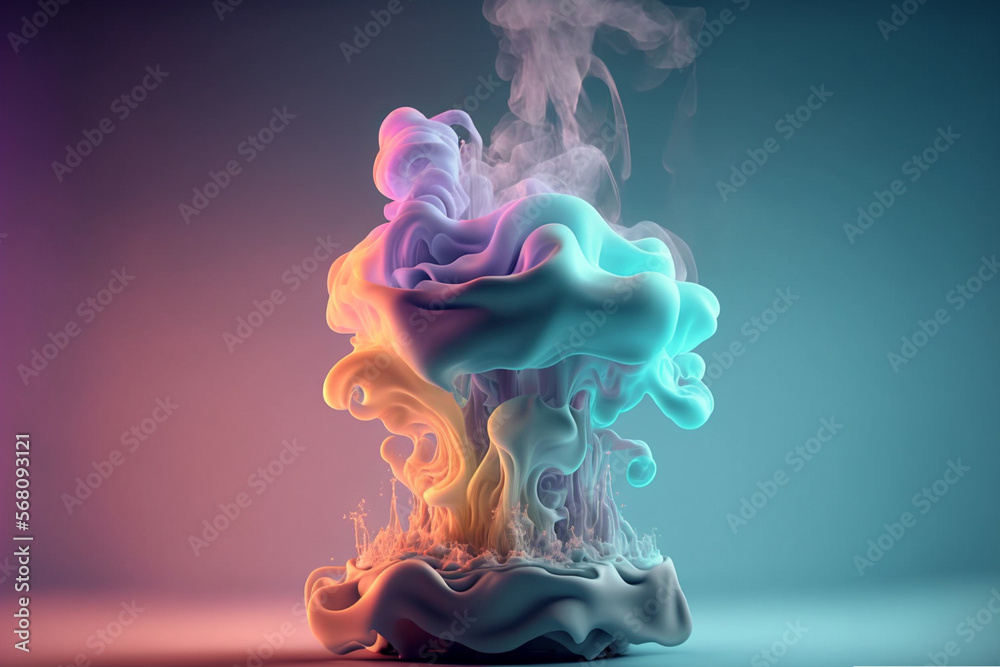 Motion color drop in water, colorful Ink swirling, abstract background