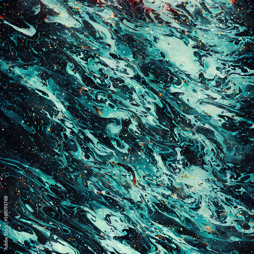 Abstract liquid colorful texture for background, patterns. Generative AI.