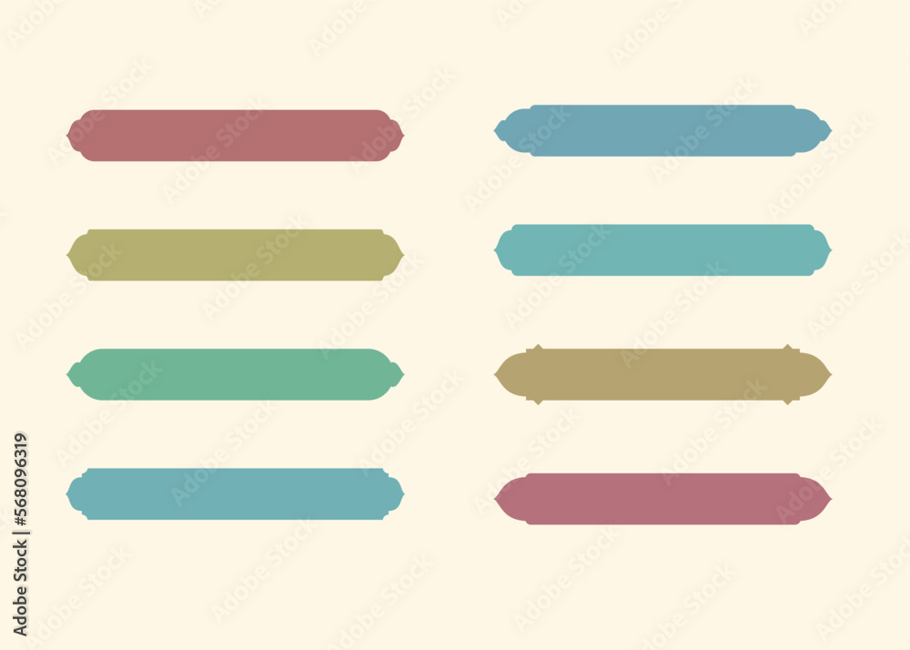 Islamic oriental style banner clipart collection