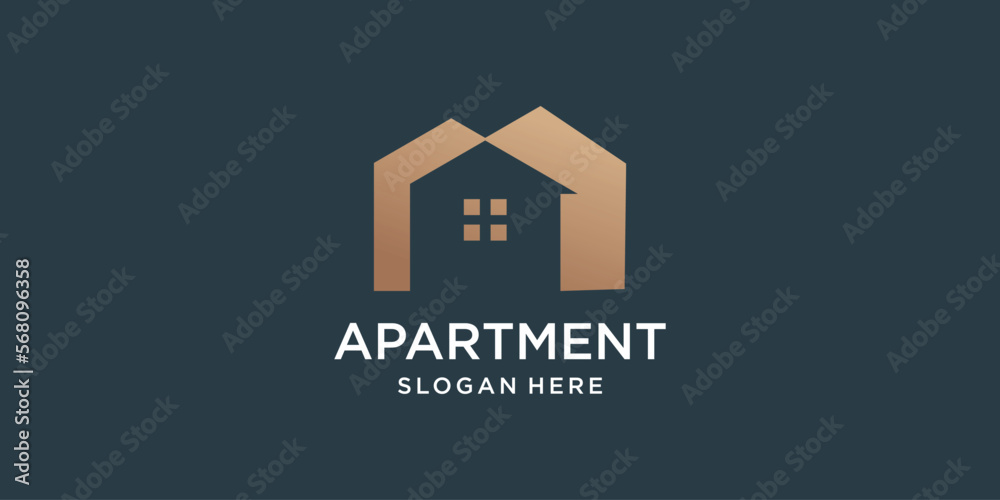 Building logo design with modern idea, real estate, apartment, house Building logo design with modern idea, real estate, apartment, house