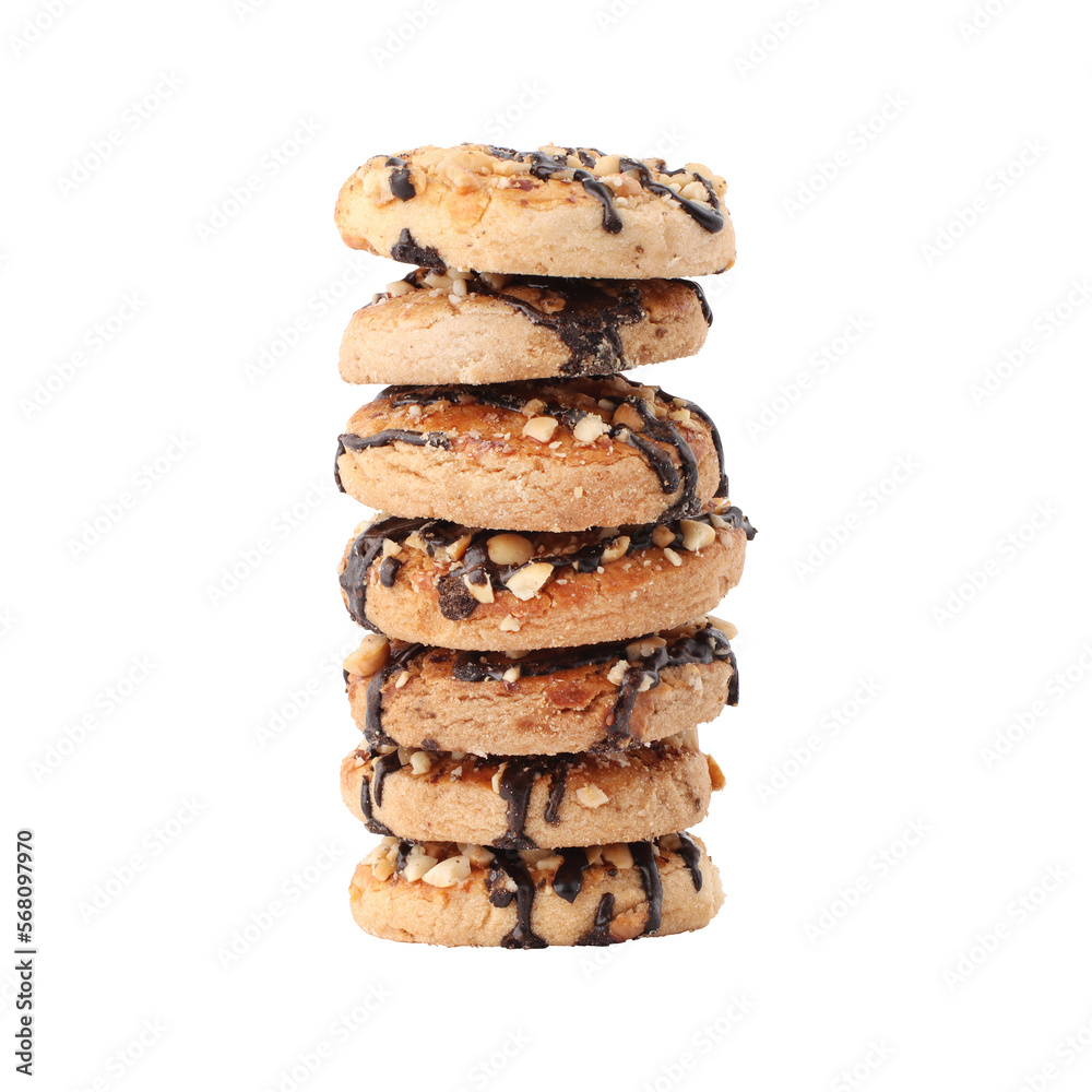 Chocolate chip cookies isolated on transparent background Chocolate chip cookies isolated on transparent background