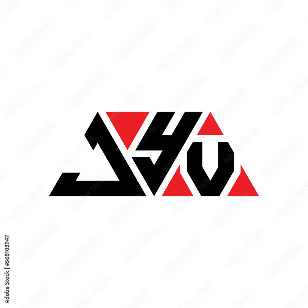 JYV triangle letter logo design with triangle shape. JYV triangle logo design monogram. JYV triangle vector logo template with red color. JYV triangular logo Simple, Elegant, and Luxurious Logo...