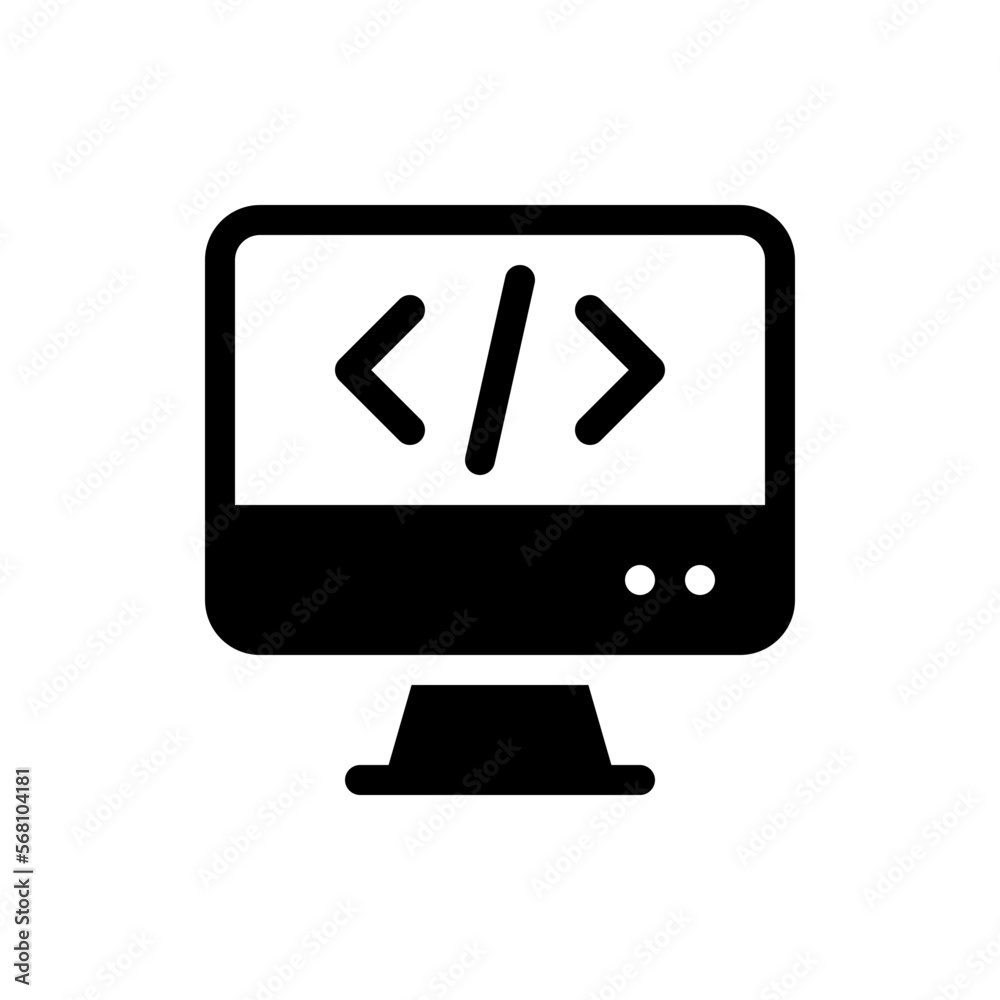 coding glyph icon coding glyph icon