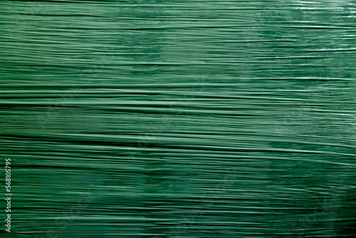 Stretch Folie mit grünem Farbverlauf als Hintergrund Bild mit Falten, linien für Design, Karten, Web