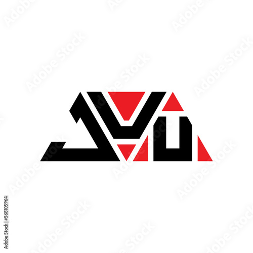 JUU triangle letter logo design with triangle shape. JUU triangle logo design monogram. JUU triangle vector logo template with red color. JUU triangular logo Simple, Elegant, and Luxurious Logo...