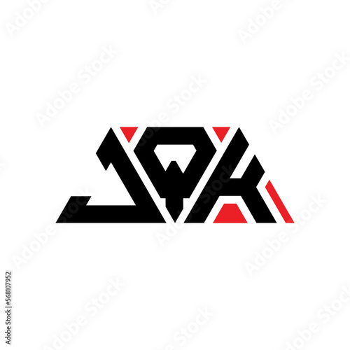 JQK triangle letter logo design with triangle shape. JQK triangle logo design monogram. JQK triangle vector logo template with red color. JQK triangular logo Simple, Elegant, and Luxurious Logo...