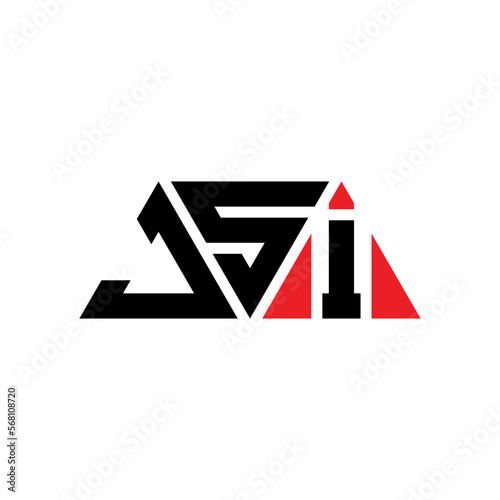 JSI triangle letter logo design with triangle shape. JSI triangle logo design monogram. JSI triangle vector logo template with red color. JSI triangular logo Simple, Elegant, and Luxurious Logo...