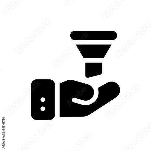 funnel glyph icon