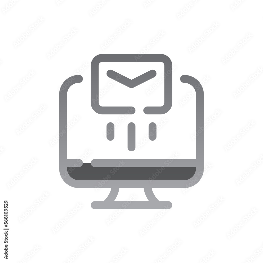 email two tone gradient icon