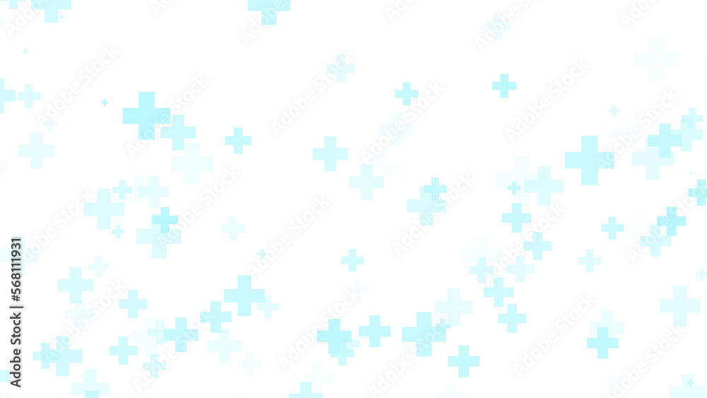 Abstract white blue green colors cross pattern healthcare background.