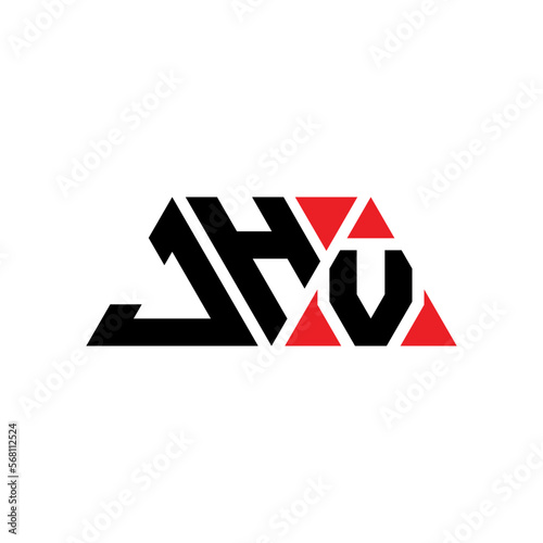 JHV triangle letter logo design with triangle shape. JHV triangle logo design monogram. JHV triangle vector logo template with red color. JHV triangular logo Simple, Elegant, and Luxurious Logo... photo