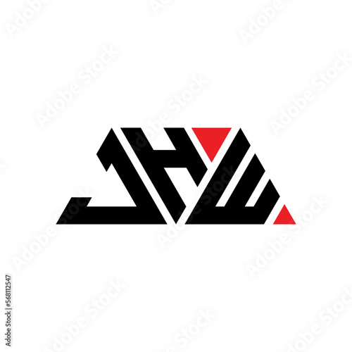 JHW triangle letter logo design with triangle shape. JHW triangle logo design monogram. JHW triangle vector logo template with red color. JHW triangular logo Simple, Elegant, and Luxurious Logo...