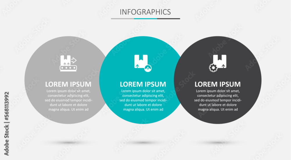 Set Carton cardboard box, Conveyor belt with and Gear package. Business infographic template. Vector Set Carton cardboard box, Conveyor belt with and Gear package. Business infographic template. Vector