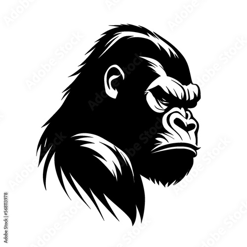 Gorilla Head silhouette