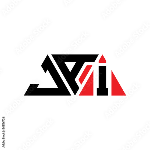 JAI triangle letter logo design with triangle shape. JAI triangle logo design monogJAm. JAI triangle vector logo template with red color. JAI triangular logo Simple, Elegant, and Luxurious Logo... photo