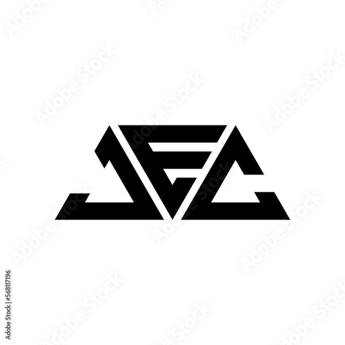 JEC triangle letter logo design with triangle shape. JEC triangle logo design monogram. JEC triangle vector logo template with JEd color. JEC triangular logo Simple, Elegant, and Luxurious Logo...