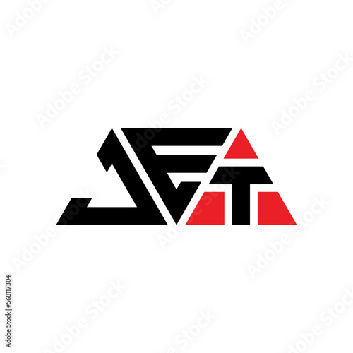 JET triangle letter logo design with triangle shape. JET triangle logo design monogram. JET triangle vector logo template with JEd color. JET triangular logo Simple, Elegant, and Luxurious Logo...