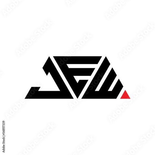 JEW triangle letter logo design with triangle shape. JEW triangle logo design monogram. JEW triangle vector logo template with JEd color. JEW triangular logo Simple, Elegant, and Luxurious Logo...