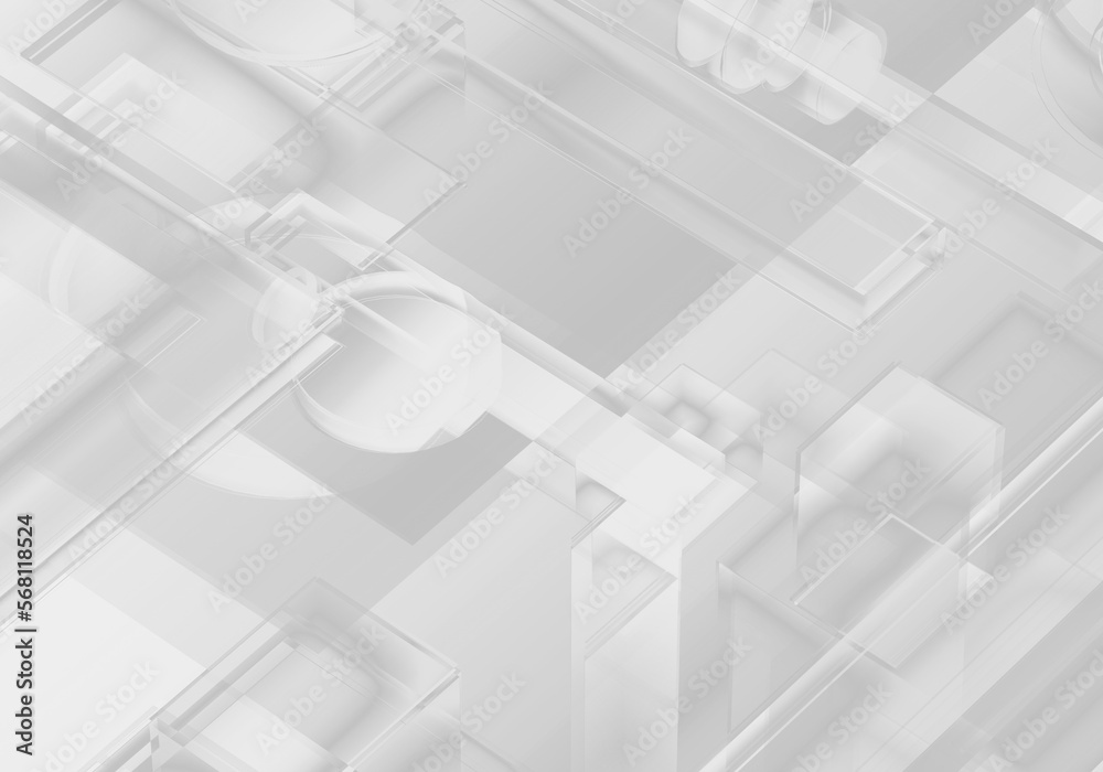 Abstract 3d white gray color blockchain isometric digital technology texture background. Abstract 3d white gray color blockchain isometric digital technology texture background.