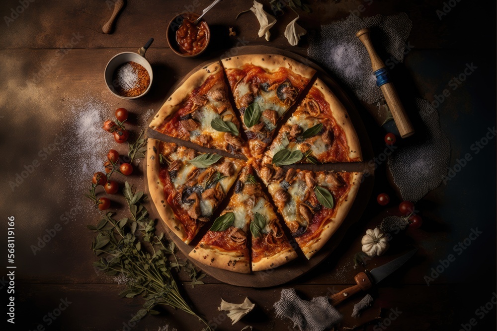 delicious pizza - Generative AI	
