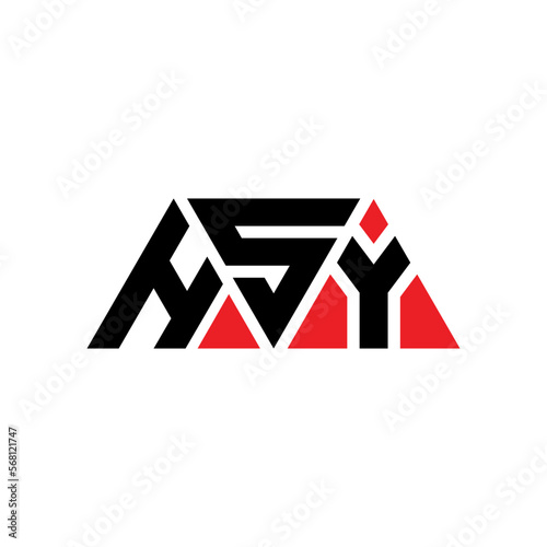 HSY triangle letter logo design with triangle shape. HSY triangle logo design monogram. HSY triangle vector logo template with red color. HSY triangular logo Simple, Elegant, and Luxurious Logo... photo