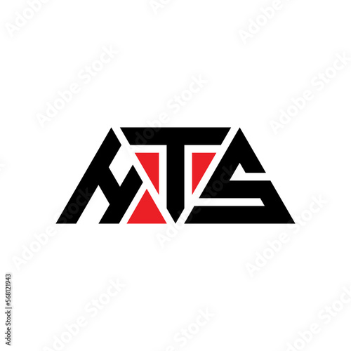 HTS triangle letter logo design with triangle shape. HTS triangle logo design monogram. HTS triangle vector logo template with red color. HTS triangular logo Simple, Elegant, and Luxurious Logo... photo
