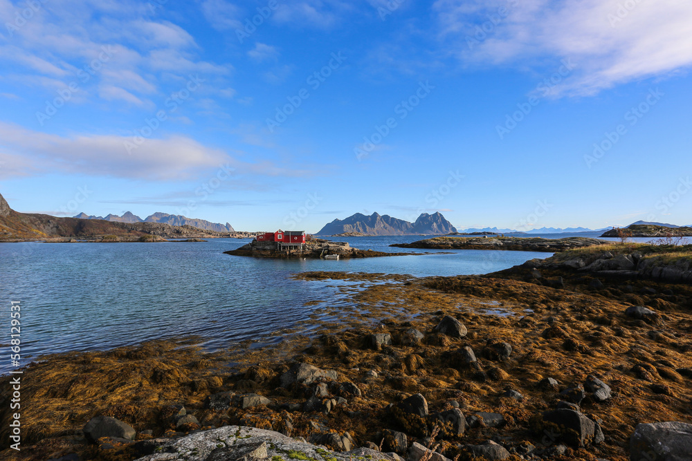 
Beautiful landscape of Vestvagoy, Lofoten island, Arctic Circle, Nordland, Norway