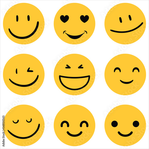 Happy face emoji