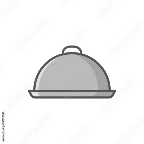 food tray icon vector design template in white background