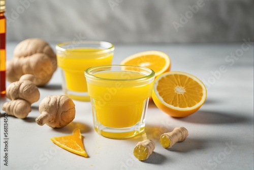 Orange juice and fruit