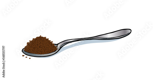 coffee spoon with instant coffee