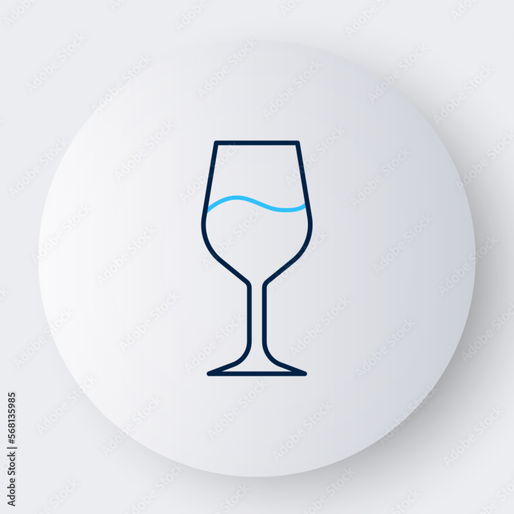 Line Wine glass icon isolated on white background. Wineglass sign. Colorful outline concept. Vector Line Wine glass icon isolated on white background. Wineglass sign. Colorful outline concept. Vector