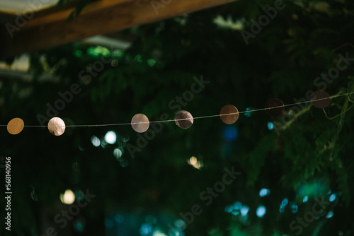 Sparkly guinguette decoration at a wedding
