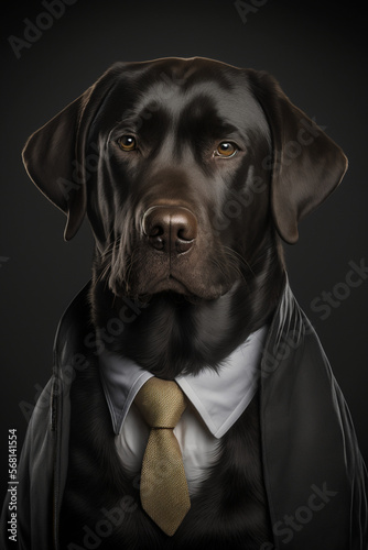 black labrador retriever portrait © devee
