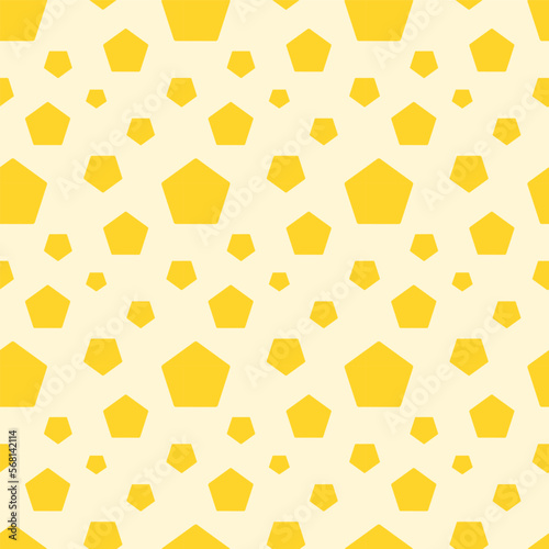 Yellow Geometric Seamless Pattern Ideal for Fabric Garment, Ceramics, Wallpaper. Vector Illustration.