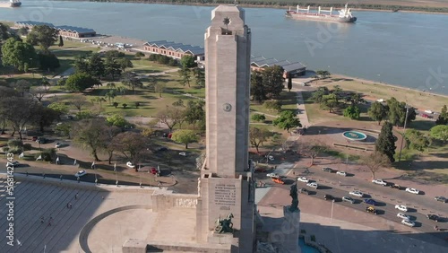 Monumento a la Bandera y río Paraná, Rosario, Santa Fe, Argentina. photo