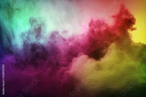 Abstract watercolor background with clouds. AI Generative.