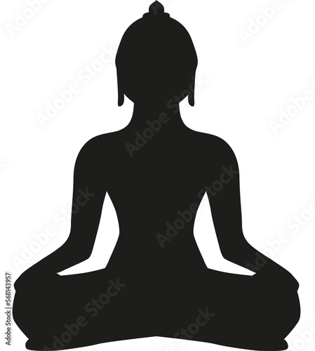 silhouette of a buddha