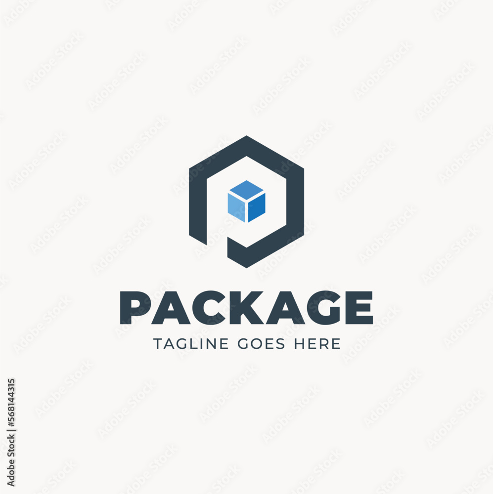 Initial Letter P with Hexagon Box Cube Gift logotype typography Lettering Monogram logo design Initial Letter P with Hexagon Box Cube Gift logotype typography Lettering Monogram logo design