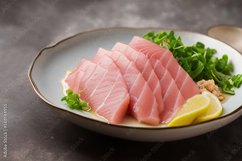 Tuna sashimi, raw fish in traditional Japanese style Tuna sashimi, raw fish in traditional Japanese style