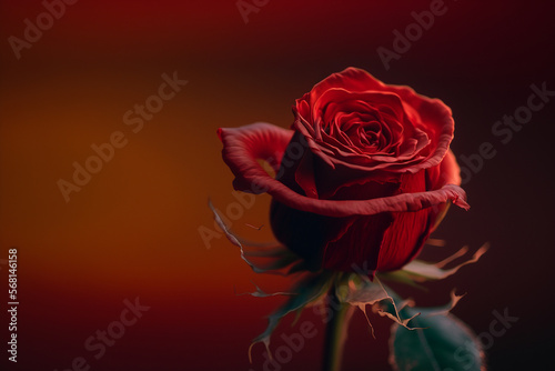 Beautiful red rose close up background wallpaper