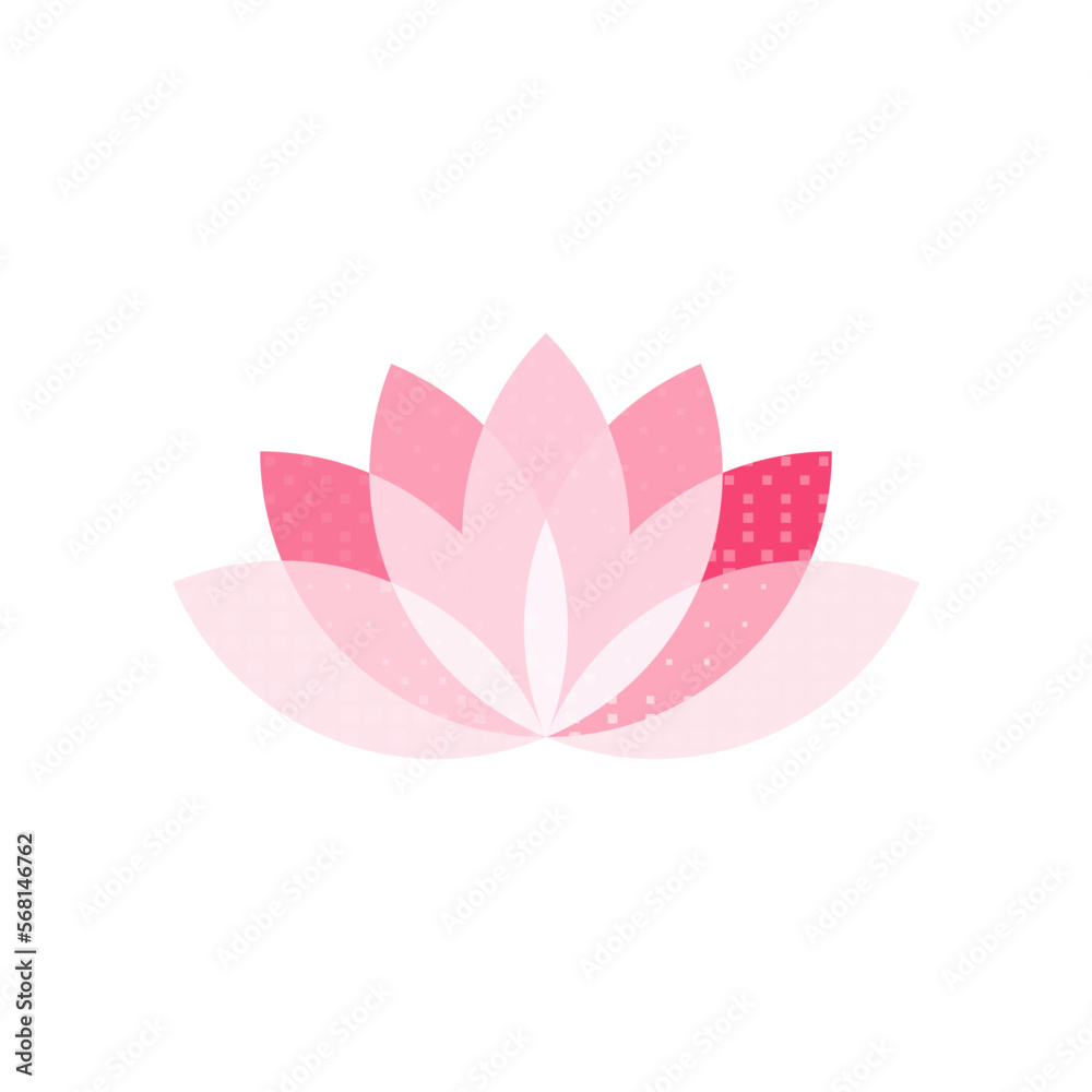 pink lotus flower symbol illustration