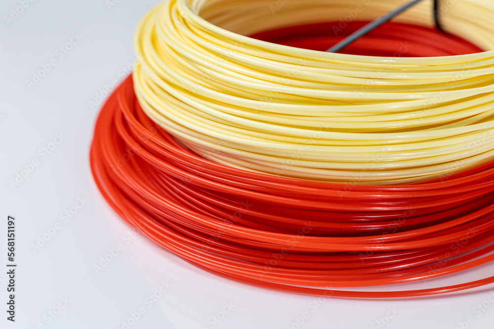 Multi-colored plastic filaments for 3D printing, 3D printing raw materials