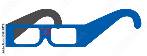 3d glasses isolated on white