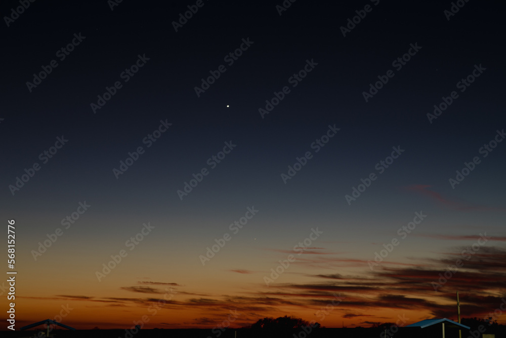 Night sky over park on Lake Okeechobee, Florida Night sky over park on Lake Okeechobee, Florida